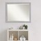 Beveled Bathroom Wall Mirror, Vista Brushed Nickel Narrow Frame